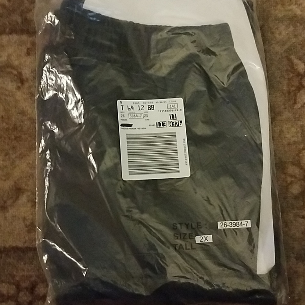 New Women's Charcoal Elastic Waist Pants